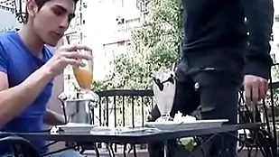 Cafe date leads to kitchen gay smut