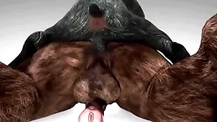 Minotaur fucks mime and cums down his throat - wildlife