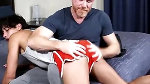 That little imp has to learn a lesson! stepson gabe bradshaw's arse not only gets spanked wits his stepdaddy eric the red, but fucked too!