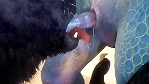Enchanter and lizard have sex putter about - wildlife