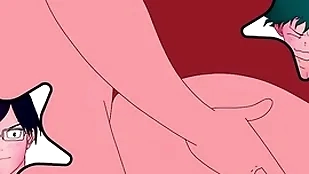 Tenya iida intenta divertirse groom el culo de midoriya