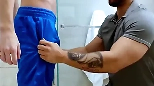 Showerbait rough shower fuck around two hunks