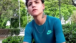 Cute latin twink agrees take wideness legs for money