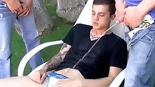 Ryan connors and chris porter piss and fuck in triplet