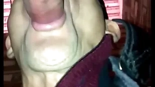 Unalloyed amateur joyful disgorge toilets blowjob