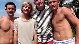 Four guys renting an cell