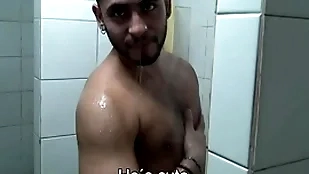 Wet latinos locker zone screwing facial cumshot
