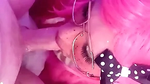 Cumming twice! femboy sucks and swallows 2 big loads.
