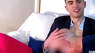 Broad-shouldered actress came for a solo, he gets massaged added to more !