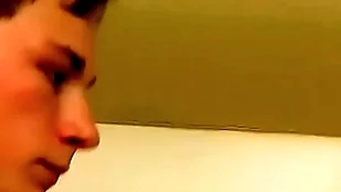 Well-disposed expecting twink plays with his gumshoe in the shower solo