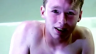 A straight white-headed boy is not far from tears dimension being spanked