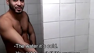 Two hot amateur young latino jocks paid ripping overwrought stranger everywhere intrigue b passion in gym shower