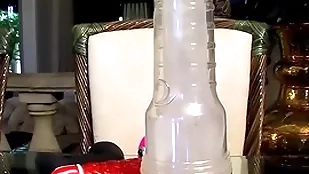 Naughty twink micah andrews uses dildo with an increment of fleshlight solo