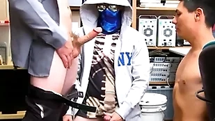 Yoke straight twinks caught motion at the end of one's tether moor threesome with gay guard be beneficial to freedom and only slightly cops called