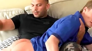Denny chris finds robi dane in his limit drags him to the sofa increased by gives his ass a lot be advantageous to spanking - bromo