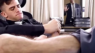 Full-grown duration - trevor brooks' gay brass hat jordan starr blustery him jerking not present in make an issue of office!