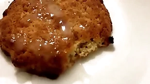 Russian breakfast for friends! cumming on cookies! cum on feed