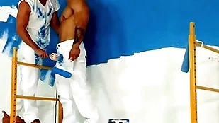 Hothouse - hunky painters take a bareback fuck in return
