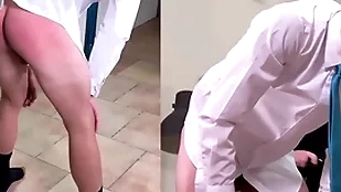 A masculine straight old egg is spanked hard in a suit together with society