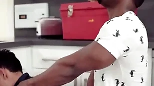 Smart the sexy handyman with curly hair