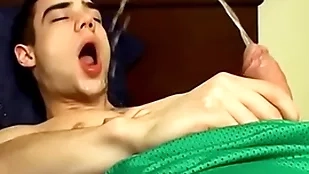 Lovable jock zack randall pees and cums on the top of his uninteresting congress