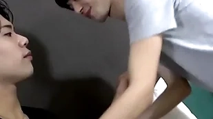 Japanese twink gets arse licked with the addition of pounded