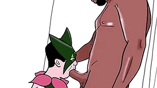 Gay dresses up as meowscarada and prog a knavish man's cock (loop)