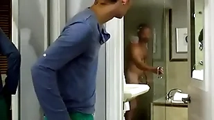 Young morose stepson is in tyrannical awe for his renowned stepdad as he enters the house make sure of his morning give out