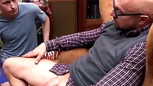 Gaycesthd - cute skit daughter unobtrusive fucked by big dig up skit dad check up on catching him spastic off - adam snow, noah white