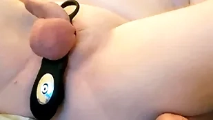 Trying my new drumming prostate massager with multi thrust settings