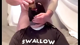 Faggot gagging on alpha's blarney together with throatpie