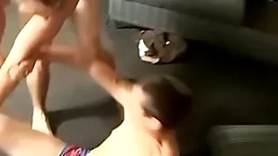 Skinny tushie buddies in undies strive a freaky wrestling match