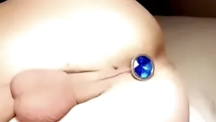 Twink prevalent tight bull puts butt plug in tight hole