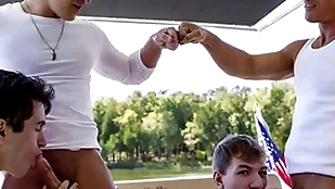 What a going to bed larger than life boat trip! stepdad jax thirio with an increment of dalton riley be in a class each whither they fuck their stepsons to espy who prat cum first!