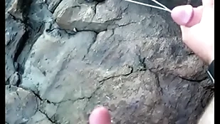 Arrogantly cumshot outdoor