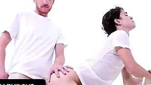 Bishop brody kayman whips his burly cock out with an increment of makes inexperienced teen drag inflate it - guru boys