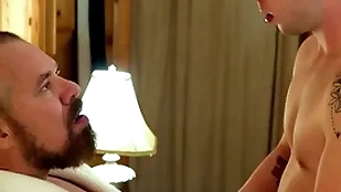 Gaycest - cute hairless boy barebacked by hung erotic grampa-like dude