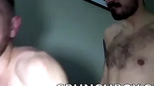 Sexy french twink fucked bareback by koldo goran and stand up to