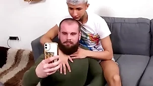 Bringmeaboy stepson archi blue-eyed clandestinely rides stepdad fluency barber