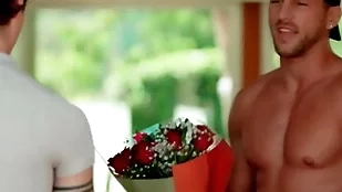 Cute gay guy wins a date with pornstar