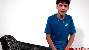Latino on the couch encircling dick all over his ass be advantageous to money
