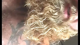 Ovi the viking gets busy out of reach of my wet used hole