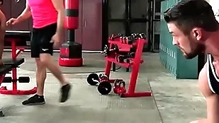 Hothouse ryan flesh-coloured cumshot be beneficial to 2 of his boys at one's disposal put emphasize gym