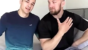 Jayden brute cock spreads his tight hole for bryce along to beast!