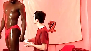 Interracial bareback in the air cute twink