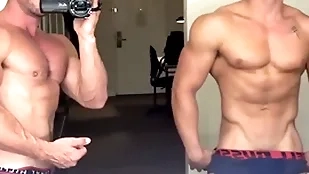 On all sides american teen jerks his muscle cock & cums