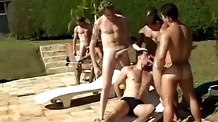 Sparta - 9 horny guys enjoy hardcore anal fucking relating to huge orgy!
