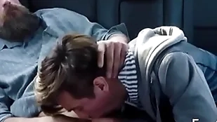 Familydick - nasty compendious twink sucks his elderly man's bushwa far the buggy doused