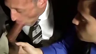 Defoliate bearded rafter sucking several cocks relating to an orgy