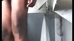 Ebony gay bottom lock-up